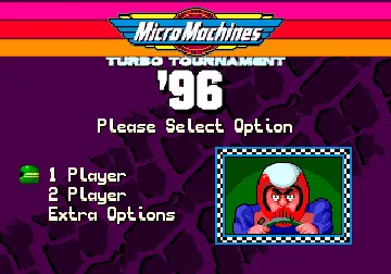 Micro Machines Turbo Tournament 96 (Europe) (J-Cart) screen shot title